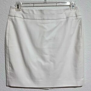 Banana Republic White Fitted Pencil Skirt Comfort Stretch Lined New 8P